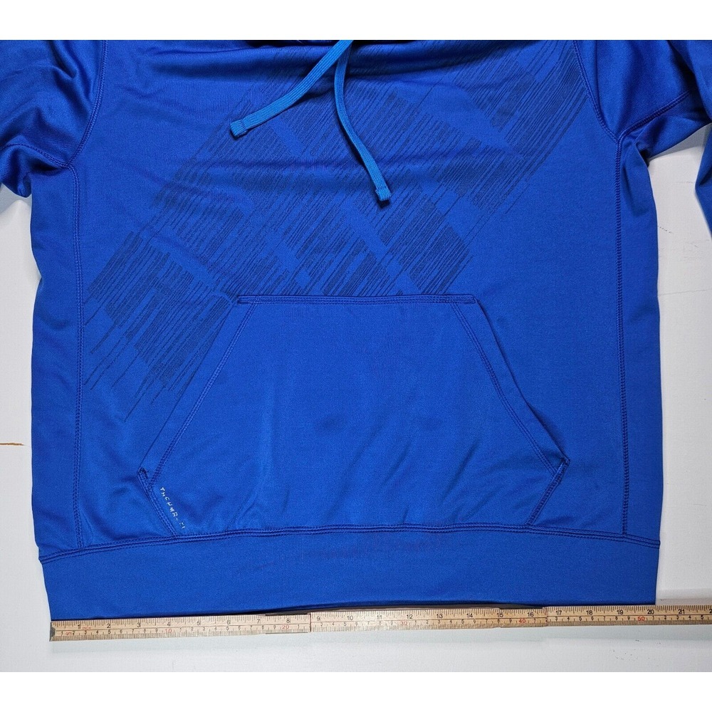 Nike Mens Thermafit Hoodie Center Spellout‎ Blue Long Sleeve Size M 625167-480 - Picture 4 of 15